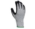 Protective Gloves, Cut Resistant, Latex, Glove Size 8, Black / Grey
